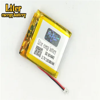 1.25 MM 2pin priključek 3,7 V 804040 1800mah Polnilne Li-ion, Litij-Polimer Baterija e-knjige, GPS PDA Li-Po baterija Li-polimer Baterija