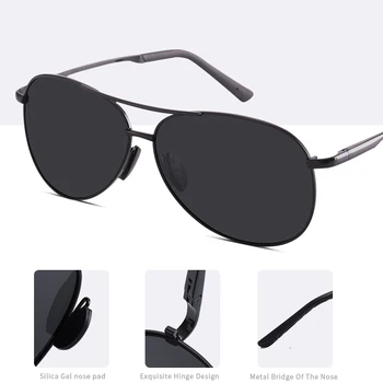 AOFLY DESIGN Moških Klasičnih Pilotni Polarizirana sončna Očala Letalski Okvir modna sončna očala Za Moške Vožnje UV400 Zaščito AF8208