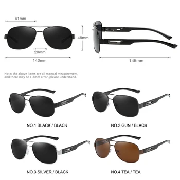 DYTYMJ Polarizirana sončna Očala Moških 2020 Retro Anti-Glare Kvadratnih sončna Očala Visoke Kakovosti UV400 Vintage sončna Očala za Moške Oculos