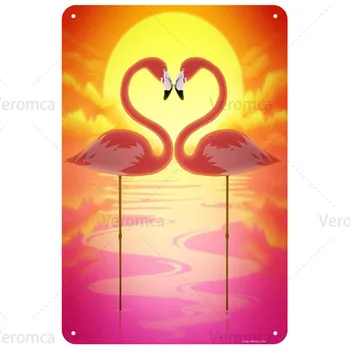 Flamingo Plaketo Kovinski Letnik Tin Prijavite Kovine Znaki Letnik Bar Dekoracijo Kovinskih Plakat Objave Kovinsko Ploščo