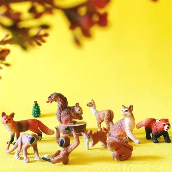 10Pcs/fox/živali miniature/lep, ljubek/vila vrt gnome/moss terarija dekor/obrti/figur/kip/diy dobave