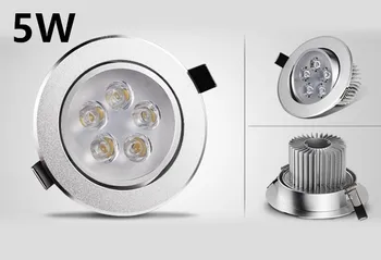 1PCS Visoko Moč 3W 5W 7W zatemniti LED Downlight Vgradni Spot luči 110V-220V stropna svetilka