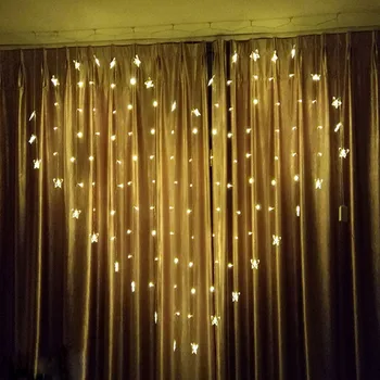 2 * 1,5 M, LED Zavesa Svetlobe Niz Garland Vila Lučka Poroko Okno Božično zabavo Notranje opreme Metulj Svetlobo