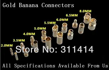 20 parov/Veliko 3,5 mm Zlato Bullet Banana Priključek, Vtič 3,5 mm Debelo pozlačeni Za ESC, Baterije za Motorna Dobre Kakovosti + Brezplačna Dostava