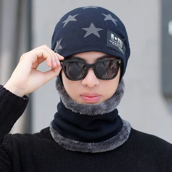 2019 nov pulover klobuk moda pet opozoril star vzorec, pletene kape jeseni in pozimi modeli debele tople kape