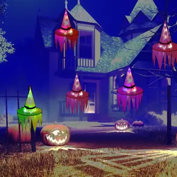 2020 New Visoke Kakovosti Žareče Čarovnica Klobuk LED Luči, Cosplay Pops Halloween Prostem Vrt Notranje Dvorišče Drevo Dekor