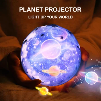 2020 Novo Dropship LED Star Projektor Nočne Luči Za Vrtenje Zemlje in Lune Lučka Kot Otroke Darila Za Otroke, Soba Dekoracijo