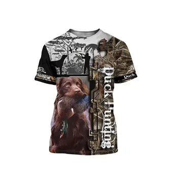 2020 Poletje Moški majica 3D Raca Lov Natisnjeni T-Majice Harajuku Priložnostne kratek Rokav Tee srajce Unisex Kul t-shirt QDL006