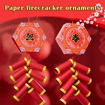2021 Kitajski Srečno Novo Leto DIY Firecracker Doma Okraski Dobre Želje za Prijatelja, Družino GQ