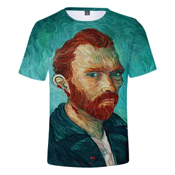 3d Tiskanje Vrh Vincent Van Gogh Majica s kratkimi rokavi Moški Ženske Otrok Tshirt Estetske