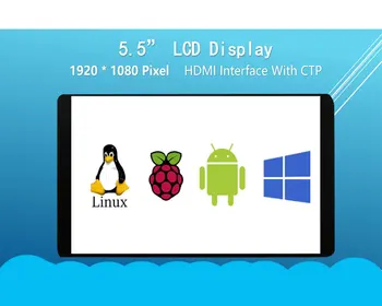 5.5 palčni 1920X1080 LCD Modul, Zaslon na Dotik, 5 Točk za Raspberry pi3 pi4 Model B+ Android TV Box Igro Polje Okno 10 8 7