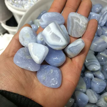 500 g na Naravno modrem agate obdelave polirani quartz kamna, gramoza, kot akvarij dekoracija poroka dekoracija akvarij