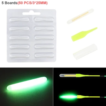 50pcs/veliko 4,5 x 37 mm/3x25mm Svetlobna Float Fluorescentno Žareče Ribolov Luči Prepoznavnost 30 m 98ft