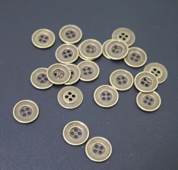 50pcs/veliko 4-odprtine 17 mm ročno izdelani Gumbi za needlework kovinski gumbi oblačil, šivanje scrapbooking dodatki