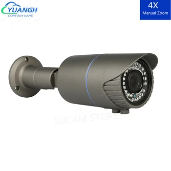 5MP Varnost na Prostem AHD Fotoaparat Noč Vizija 2.8-12mm Ročni Zoom Objektiv OSD Meni Nepremočljiva Kovinski Bullet CCTV Kamere