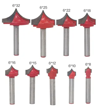 6 mm, V-Utorom Usmerjevalnik Bitov CNC Graviranje Rezkanje Rezalnik 60-120 Stopnjo Lesnoobdelovalnih Carving Nož Volframov Karbid Rezalno Orodje