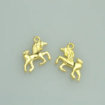 90 kos kovine čare zlata barva unicorn obeski, nakit ugotovitve in komponente fit Ogrlice in zapestnice, zaradi česar A4011