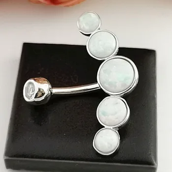 925 srebro opal trebuh gumb obroč popka piercing ombligo beach body piercing nakit za ženske vroče moda na plaži 2020