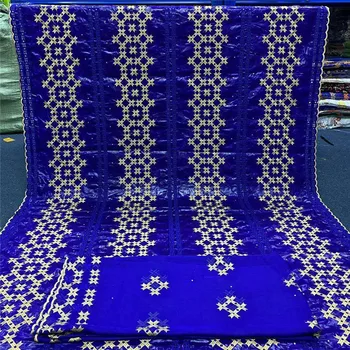 Afriške bazin riche tkanine z brode Z šal Najnovejše modne vezenje bazin čipke tkanine z neto čipke 5 + 2 metrov LX072403