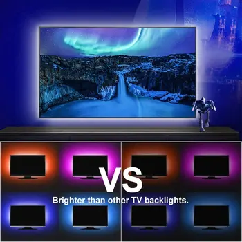 AMill Bluetooth RGB LED Trakovi Luči 5050 SMD 2835 10M 5M 1M 2M 3M 4M Prilagodljiv Ledstrip LED 5V Soba USB TV Osvetlitev z Oddaljenim