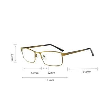Anti-Modra Obravnavi Očala Moških Modra Film Smolo Postopno Presbyopia Očala Ženske Kovinski Pol Okvir, V Bližini Daleč Očala Dioptrije