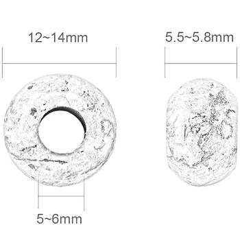 Asingeloo 8x14mm Velika Velika Luknja Rondelle Amthyst Kristal Rose Quartz Gemstone Kamen Kroglice Dodatki Za Nakit, DIY, zaradi Česar