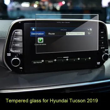 Avto Navigtion Kaljeno Steklo LCD Zaslon Zaščitna folija Nalepke nadzorni Plošči Stražar Za Hyundai Tucson 2019