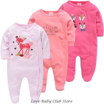 Baby Fantje, igralne obleke za Malčke Eno-Kos 3 kos/paket za Novorojenčka Oblačila Dojencek Dekliška Oblačila Pižamo Kul Živali, Risanke Toddlers