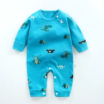 Baby Toddler Jesen Pomlad Bombaž Risanka Pingvin Slog Fant Obleke Newborn Baby Dekle Oblačila za Malčke Jumpsuit za Otroška Oblačila
