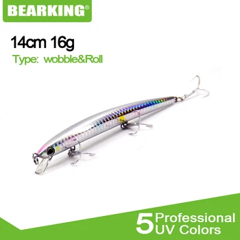 Bearking blagovne znamke 2017 Fishing Lure BK-M32 5PCS Pisanec 14 cm 16 g Globina Wobbling Pisanec Lure Plastičnih Težko Vabe za Ribolov Wobblers