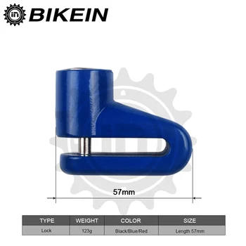 BIKEIN - Visoka Kakovost Chrome Gorsko Kolo protivlomne Varnosti Zavor Ključavnico Za Kolo motorno kolo, Scooter Motocikla, 3 Barve