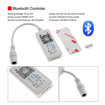 Bluetooth Controller RGBW LED Trak Nastavite 12V LED Trak 5050 5m 60LED/m + Bluetooth Controller + Napajalnik