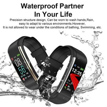 Bluetooth Smart band Pedometer Srčnega utripa, Krvnega Tlaka, Fitnes Tracker Sport Pametno Gledati Nepremočljiva Pametna Zapestnica