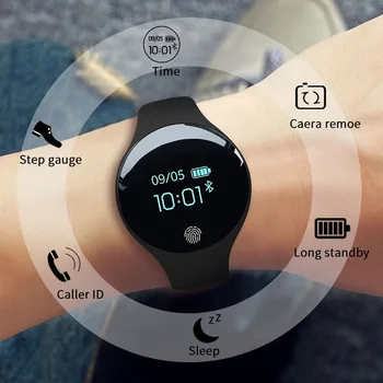 Bluetooth Smart Watch IOS Android Moški Ženske Šport Razpis Inteligentna Pedometer Fitnes Zapestnica Ure Fitnes Tracker Smartwatch
