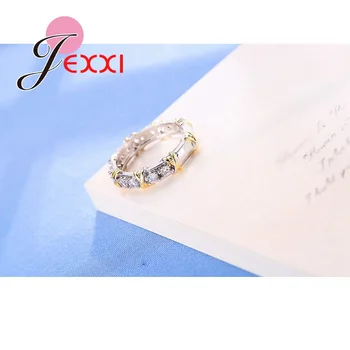 Brezplačna Dostava Tovarniško Ceno Žensko Poročno Zabavo Obroči Trendy Križ X Crystal Ring Za Ženske 925 Sterling Srebrni Nakit