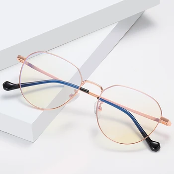 CARTELO Moške Spolne Klasičnih Očal Super Clear Leče Kovinski Računalnik Krog Okvir Očal Ženske Žarki Sevanja Očala Proti
