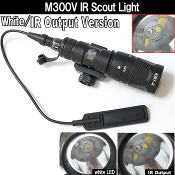 CQC Taktično M300V IR Izhod LED Scout Svetlobe IR Svetilka Paintball Lovska Puška Orožje Svetlobe