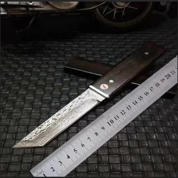 D2 Jekla Japonski taktično nož Ebony ročaj 60hrc oster kampiranje lovski nož (samuraji meč) Ravne Nož Fiksno Rezilo Noža