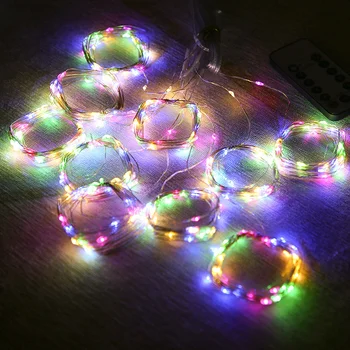 Daljinsko Niz LED Luči, Zavese podatkovnega kabla USB je Baterija Pravljice Luči Garland Led svate Božič za Okna Domov Zunanji Dekor
