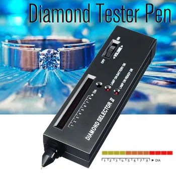 Diamond Tester Visoka Natančnost Test Pero z LCD Zaslon LED Indikator Alarm Diamond Selektor II Tester Profesionalno Orodje