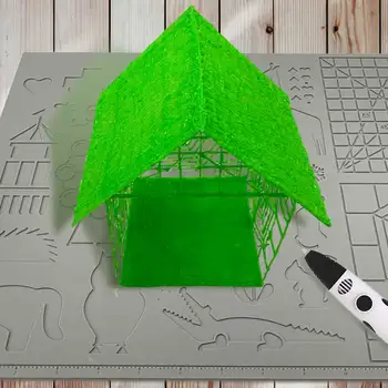 Dikale 3D Tiskanje Pero Silikonska Mat Predlogo Orodja za Risanje Silikonsko Blazinico Geometrijske Sliko otroška Risba 170x110x2mm