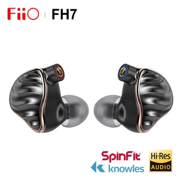 FIIO FH7 HI-fi in-ear slušalke Novi Vodilni 5 Hibridni Vozniki 4 Knowles BA + za 13,6 mm Dinamično IEM z MMCX Snemljiv Kabel