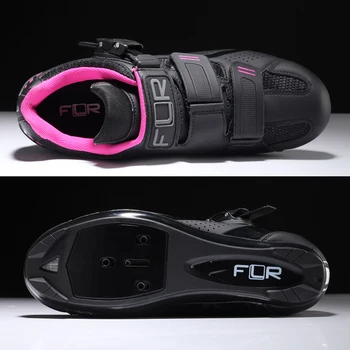 FLR F15 kolesarski čevlji za cestno kolo čevlji človek dirke superge za odrasle strokovnih atletske dihanje ultralahkimi, črno bel