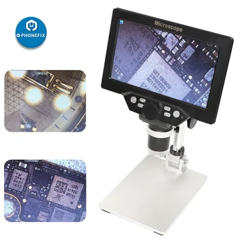 G1200 1200X Digitalni Mikroskop Elektronski Video Mikroskopom 7 palčni LCD 12MP Spajkanje Telefon Popravila Lupo Ni Vgrajeno Baterijo