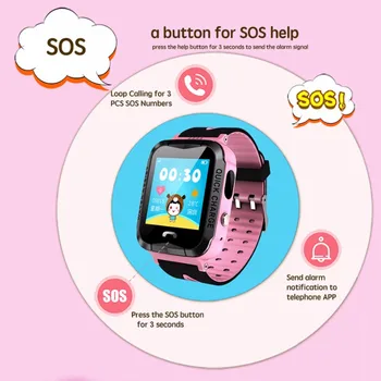 GPS Otroci смарт часы Telefon Položaj Otrok Gledal 1.22-Palčni Barvni Zaslon na Dotik, WIFI SOS Tracker Smart Baby Watch IOS in Android