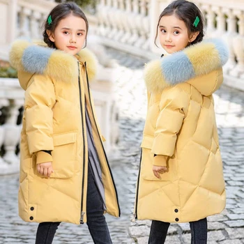 Hladno Ruska Zima Dekle Coats 2020 Otroci Jopiči Dekleta Windproof Hooded Suknjič, Jakna Za Dekle Najstnik Parkas Oblačila Outwear