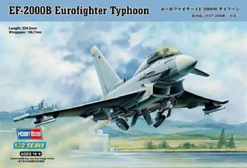 Hobbyboss 1/72 80265 EF-2000B Eurofighter Typhoon Model Komplet