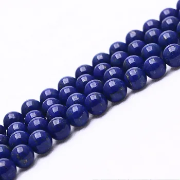 ICNWAY Naravni Krog 3-5A Razred Lapis Lazuli Kamen Biseri 4-10 mm za Nakit, Izdelava 15inches DIY Nakit Trgovini