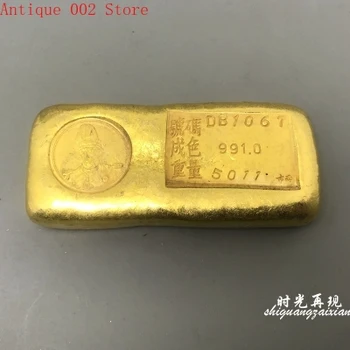 Jingfu qianzu čisto bar medenina pozlačeni ingot gold bar obrti zlatnik a33