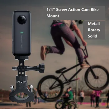 Kolo motorno kolo Krmilo Nosilec 360° Stopinj Kovinski Bike Mount za GoPro Hero 8 7 6 5 Yi 4K Sjcam Osmo delovanje Fotoaparata